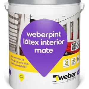 PINTURA LATEX INTERIOR MATE 1 Lts WEBER
