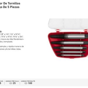EXTRACTOR DE TORNILLOS 5PZ.