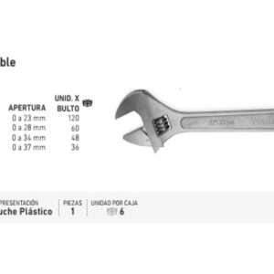LLAVE AJUSTABLE DE 6" WEMBLEY® (Blister)