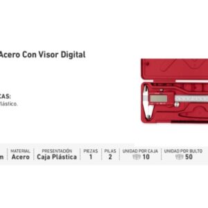 CALIBRE DE ACERO 150 mm:Visor Digital Plastico WEMBLEY®