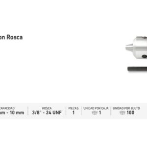 MANDRIL DE 10mm 3/8" x 24UNF (1,5 a 10mm)