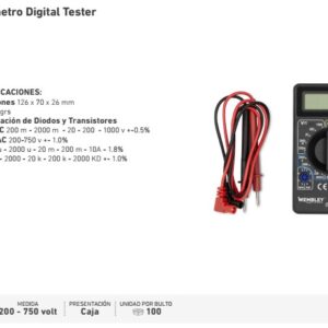 MULTIMETRO DIGITAL (TESTER) (200-750V)