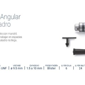 CABEZAL ANGULAR P/TALADRO C/MANDRIL 10mm