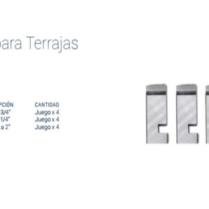 PEINE P/TERRAJA (½-2) medida 1 a 1¼