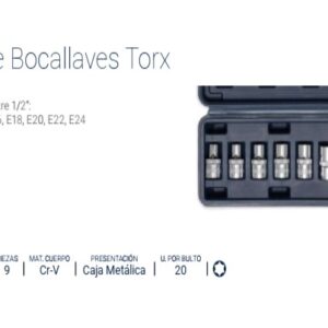 TORX:JGO.TUBOS x 9 Pzs (Enc.1/2") (E8-E24) BREMEN®