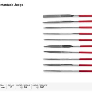 LIMA DIAMANTADA JGO.x 10 Pz.160mm S/CABO