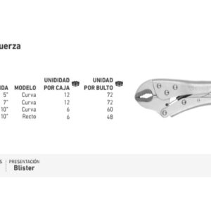 PINZA DE FUERZA DE 10" RECTA WEMBLEY