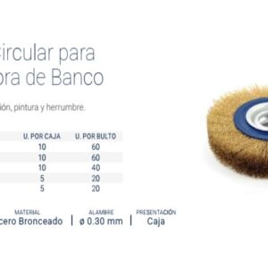 CEPILLO CIRC. 7" RIZADO (Amoladora Banco) BREMEN®