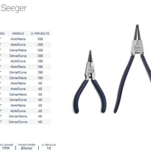 PINZA SEEGER PROFESIONAL 7" A/C BREMEN®