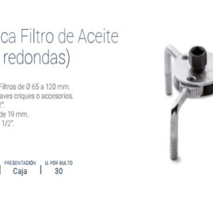 LLAVE SACA FILTRO AJUSTABLE (3 PATAS REDONDAS) BREMEN®