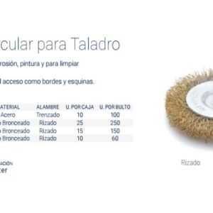 CEPILLO CIRC. 3" RIZADO (con Perno P/Taladro) BREMEN®
