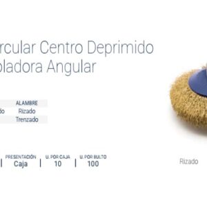 CEPILLO Ctro. Deprimido 4" RIZADO (Amoladora Ang.) BREMEN®