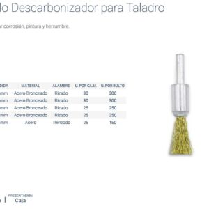 CEPILLO DESCARBONIZADOR 28mm BRONCEADO BREMEN®