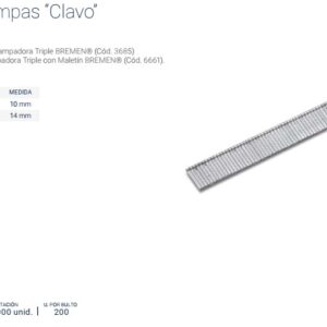 GRAMPAS "CLAVO"14mm x 1.000 Uni [P/Triple] BREMEN®