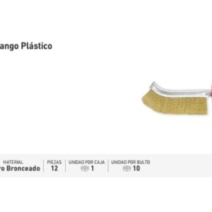 CEPILLO Mango PLASTICO (ROJO) - ACERO BRONCEADO [12 unid]