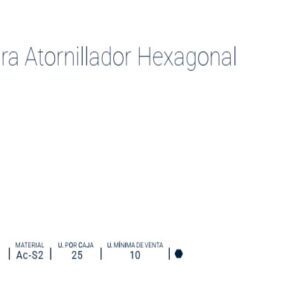 PUNTA ATORN. HEX 5.0mm (L25mm) [10 unid]