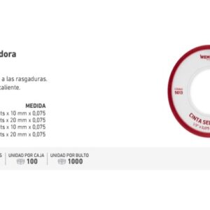 CINTA DE TEFLON "Goldflon®" (12mm) ½" x 10m x 0,075mm