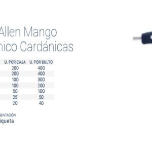 LLAVES ALLEN 2.5mm Mango Anatómico-Serie Larga-Cardánica