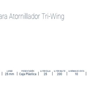 PUNTA ATORN. Tri-Wing #1 (L25mm) [10 unid]