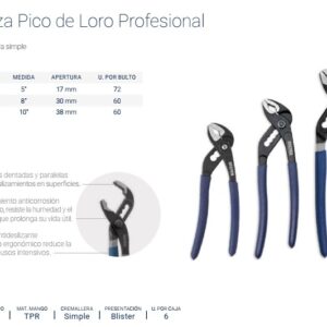PICO DE LORO BREMEN® 8" Mango Antidelizante y Blister