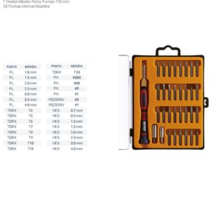 DEST.PORTA PUNTAS PRECISION (34 Pzs) (TX/PL/PH/PZ/HEX) BREMEN®