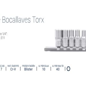 TORX:JGO.TUBOS x 7 Pzs (Enc.1/4") (E4-E11) BREMEN®