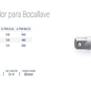 ADAPTADOR 1/4" Hexagonal x 1/4" Cuadrado Macho ( 30mm) CrVa BREMEN®