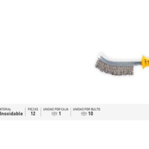 CEPILLO Mango PLASTICO (AMARILLLO) - ACERO INOXIDABLE [12 unid]