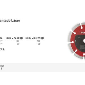DISCO DIAM. WEMBLEY 4-½" Seco (LASER)