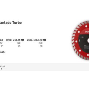 DISCO DIAM. WEMBLEY 4-½" Combinado (TURBO)