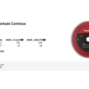 DISCO DIAM. WEMBLEY 4-½" Humedo (CONTINUO)