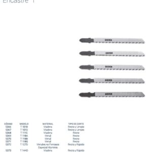 HOJA DE CALAR BREMEN® ENC. T METAL (T118A) x 5 unid.