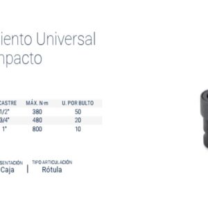 MOVIMIENTO UNIVERSAL para IMPACTO Enc. 1" (CrMo)