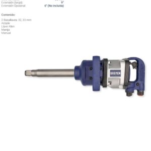 NEUM.LLAVE DE IMPACTO Enc. 1" BREMEN® [Extensión de 9"]