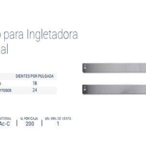 INGLETADORA = HOJA de 600mm (18 dtes.) para MADERA