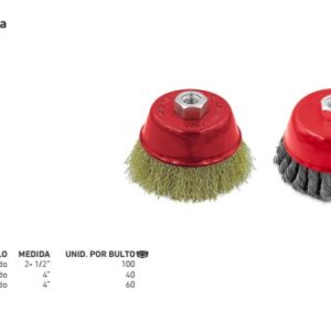CEPILLO WEMBLEY COPA 2 ½" RIZADO
