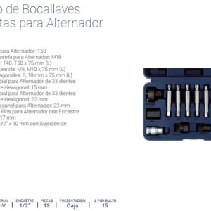 BOC.JGO. Enc.1/2" x 13 Pzs. para ALTERNADOR BREMEN®