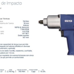 NEUM.LLAVE DE IMPACTO Enc. 1/2" Uso Intensivo BREMEN®