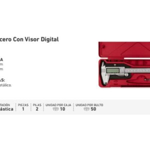 CALIBRE DE ACERO 200 mm:Visor Digital Metalico WEMBLEY®