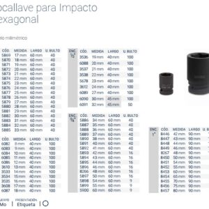 BOCALLAVE P/IMPACTO Enc. ½" 10mm CORTA (CrMo) BREMEN®