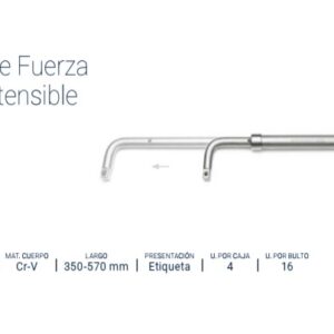 MANIJA DE FUERZA en "L" EXTENSIBLE Enc.1/2" CrVa BREMEN®