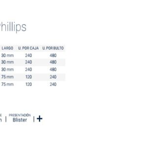 PUNTAS ACERO S-2 (10x75mm) PHILLIPS #4 BREMEN®