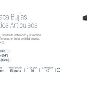 LLAVE SACABUJIAS "T" ARTICULADA/MAGNÉTCIA 16mm CrVa BREMEN®