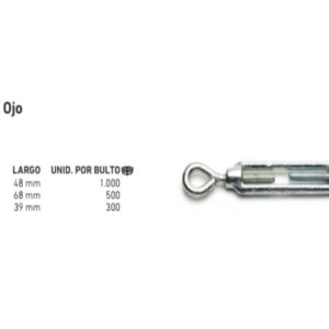 TENSOR Ojo y Ojo ( 5mm) 3/16"