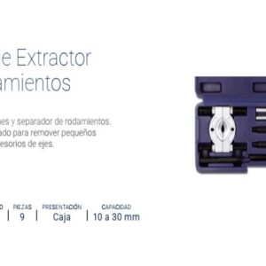 AUT.EXTRACTOR de RODAMIENTOS en JUEGO x 9 Pzs