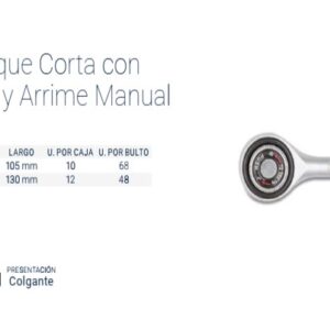 LLAVE CRIQUE Enc.3/8" CORTA con Expulsor y Arrime BREMEN®
