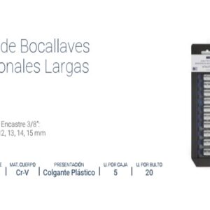 BOC.JGO. Enc.3/8" x 7 Pzs. LARGAS (8-14mm) Hexagonales BREMEN®