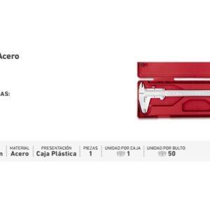 CALIBRE ACERO DE 150 mm LIVIANO (Ac Inox)