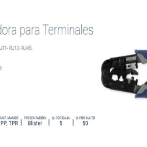 CRIMPEADORA para TERMINALES BREMEN® (RJ11-RJ12-RJ45)