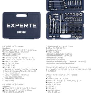 BOC.JGO. Enc.1/2" x218 Pzs. con Llaves Combinadas (MM) BREMEN®